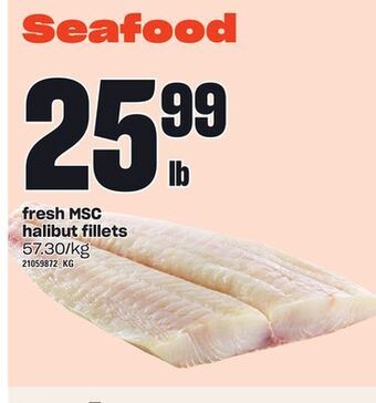 Loblaws Fresh msc halibut fillets offer