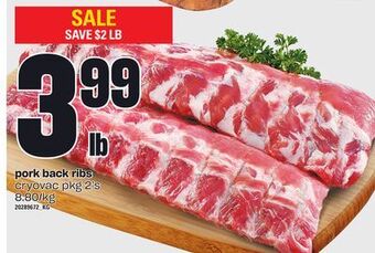 Loblaws Pork back ribs, 2's offer
