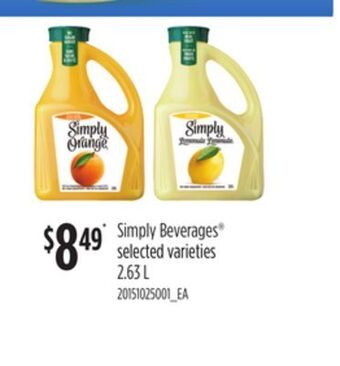 Loblaws Simply beverages®, 2.63 l offer