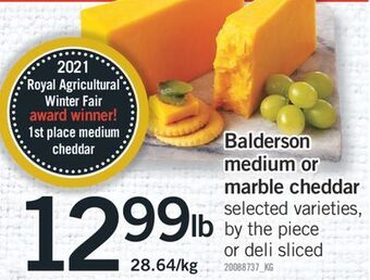 Balderson medium or marble cheddar