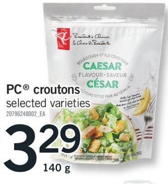 Fortinos Pc® croutons, 140 g offer