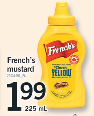 Fortinos French's mustard, 225 ml offer