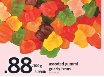 Fortinos Assorted gummi grizzly bears offer