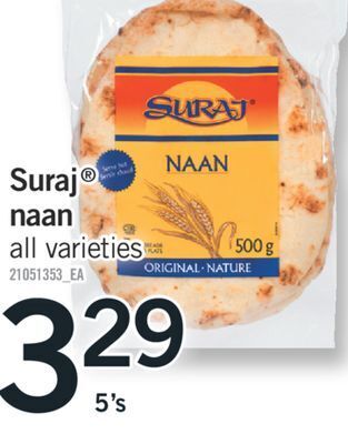 Fortinos Suraj® naan, 5's offer