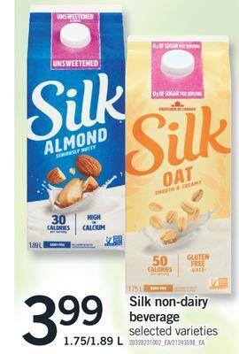 Fortinos Silk non-dairy beverage offer