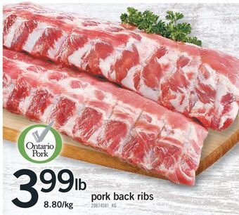Fortinos Pork back ribs offer