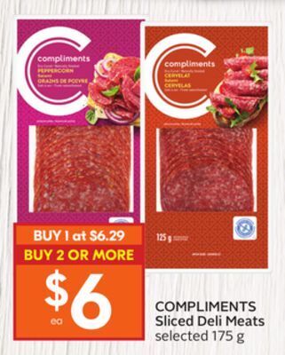 Foodland Compliments sliced deli meats selected 175 g offer