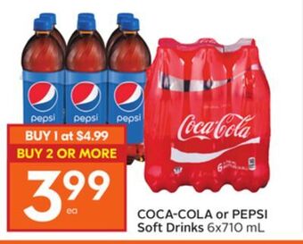 Foodland Coca-cola or pepsi soft drinks 6x710 ml offer