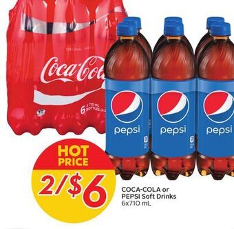 Sobeys Coca-cola or pepsi soft drinks offer