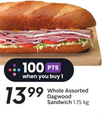 Sobeys Whole assorted dagwood sandwich offer