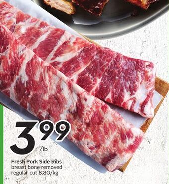 Sobeys Fresh pork side ribs offer