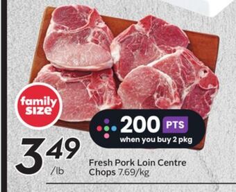 Sobeys Fresh pork loin centre chops offer