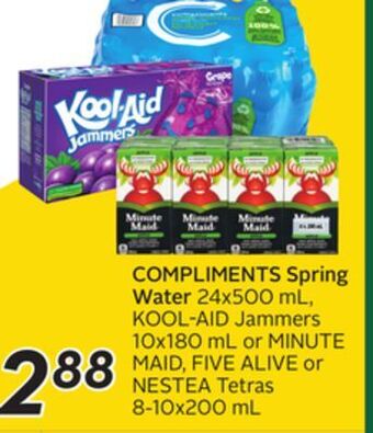 Sobeys Compliments spring water offer