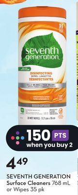 Sobeys Seventh generation surface cleaners offer