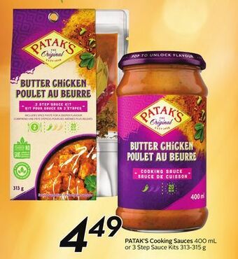 Sobeys Patak's cooking sauces offer