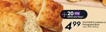 Sobeys Stuyver's ciabatta or portuguese buns offer