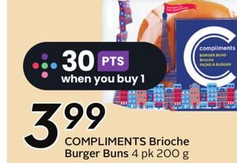 Sobeys Compliments brioche burger buns offer