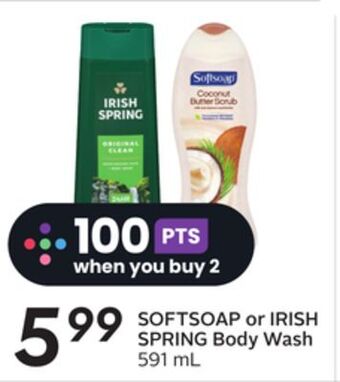 Sobeys Softsoap or irish spring body wash offer