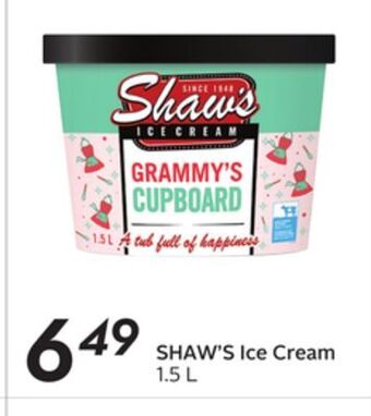 Sobeys Shaw's ice cream offer
