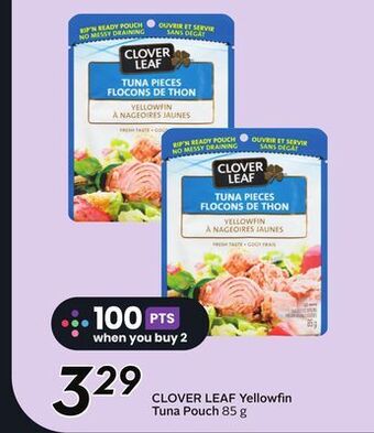 Sobeys Clover leaf yellowfin tuna pouch offer