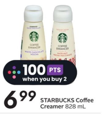 Sobeys Starbucks coffee creamer offer