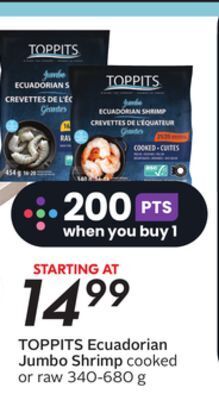 Sobeys Toppits ecuadorian jumbo shrimp offer