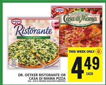 Food Basics Dr. oetker ristorante or casa di mama pizza offer