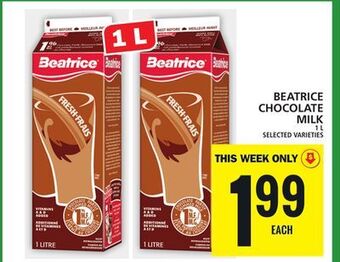 Food Basics Beatrice chocolate milk offer