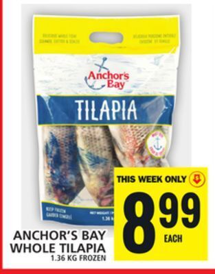 Food Basics Anchor's bay whole tilapia offer