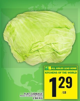 Food Basics Flat cabbage offer