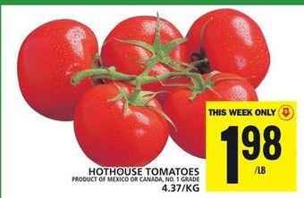 Food Basics Hothouse tomatoes offer