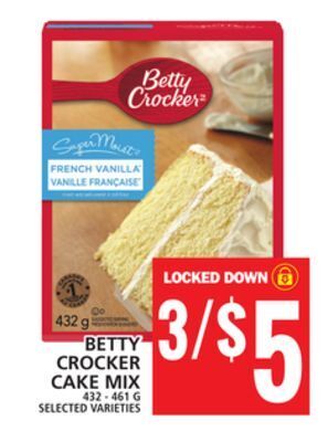Food Basics Betty crocker cake mix offer