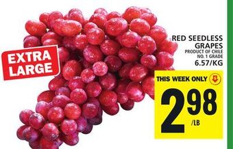 Food Basics Red seedless grapes offer