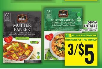 Food Basics Divya entrées offer