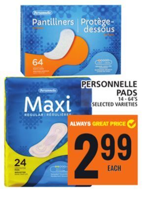 Food Basics Personnelle pads offer