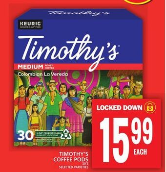 Food Basics Timothy's coffee pods offer