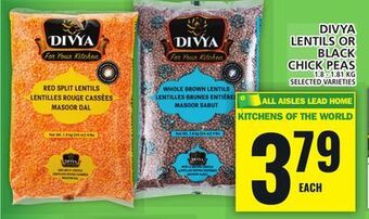 Food Basics Divya lentils or black chick peas offer