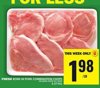 Food Basics Fresh bone-in pork combination chops offer