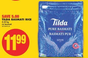 No Frills Tilda basmati rice, 4.54 kg offer