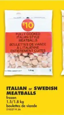 No Frills Italian or swedish meatballs, 1.5/1.8 kg offer