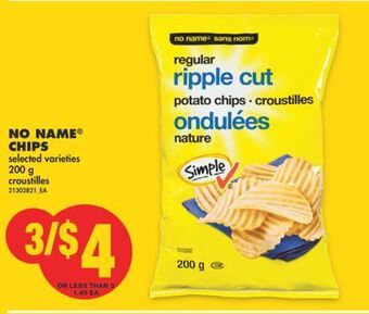 No Frills No name® chips, 200 g offer