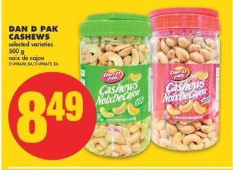 No Frills Dan d pak cashews, 500 g offer