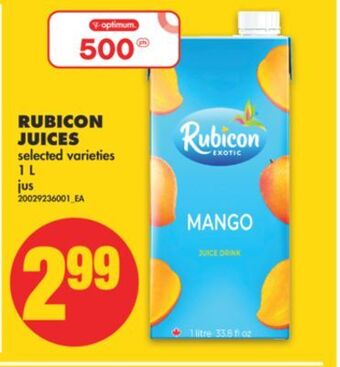 No Frills Rubicon juices, 1 l offer