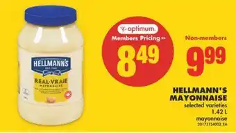 No Frills Hellmann's mayonnaise, 1.42 l offer