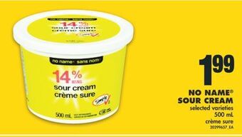 No Frills No name® sour cream, 500 ml offer