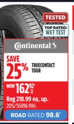 Canadian Tire Continental truecontact tour tires offer