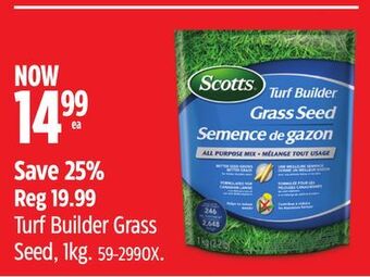 Canadian Tire Scotts turf builder grass seed, 1kg offer