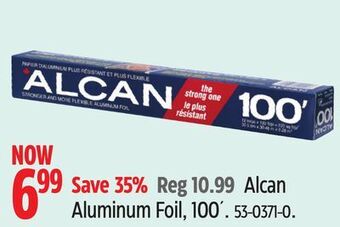 Canadian Tire Alcan aluminum foil, 100´ offer