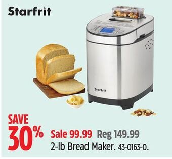 Canadian Tire Starfrit 2-lb bread maker offer