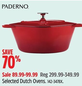 Canadian Tire Paderno selected dutch ovens offer